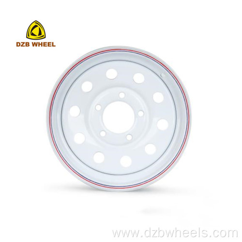 14 Inch Steel Wheels White Powder Coated